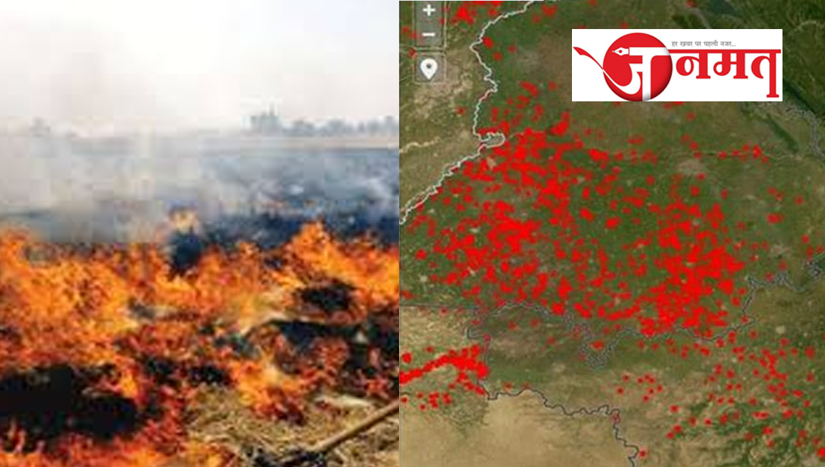 NASA released pictures of stubble burning in the country