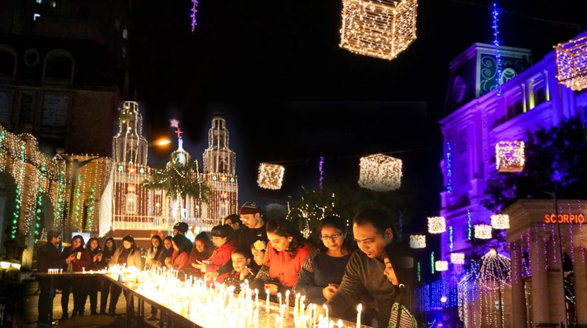 Churches decorated for Christmas, prayers for the prosperity of the country in carol singing